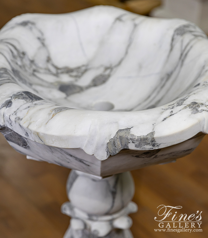 Marble Fountains  - Superb Font In Arabascato Marble - MF-2174