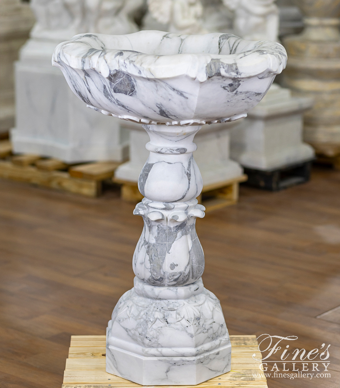 Marble Fountains  - Superb Font In Arabascato Marble - MF-2174