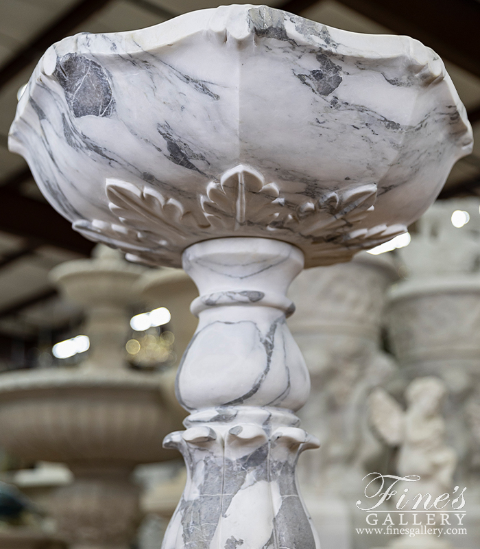 Marble Fountains  - Superb Font In Arabascato Marble - MF-2174