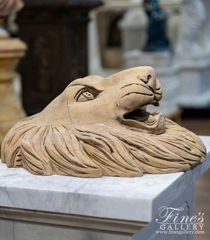 Marble Fountains  - Lion Head Wall Fountain - MF-884