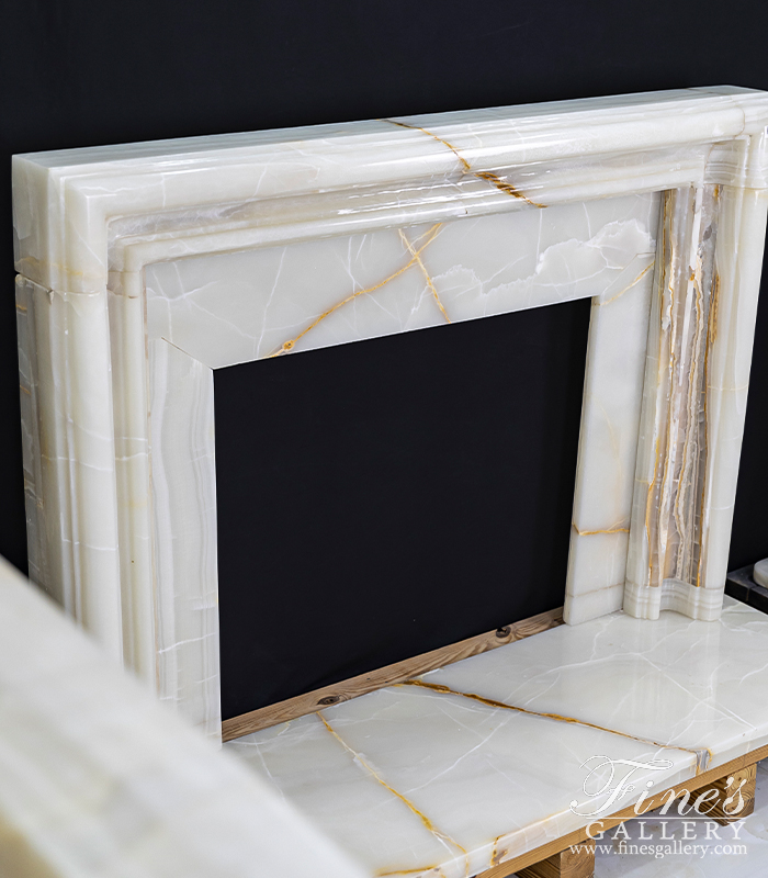 Search Result For Marble Fireplaces  - Onyx Bolection Fireplace Mantel - MFP-1290