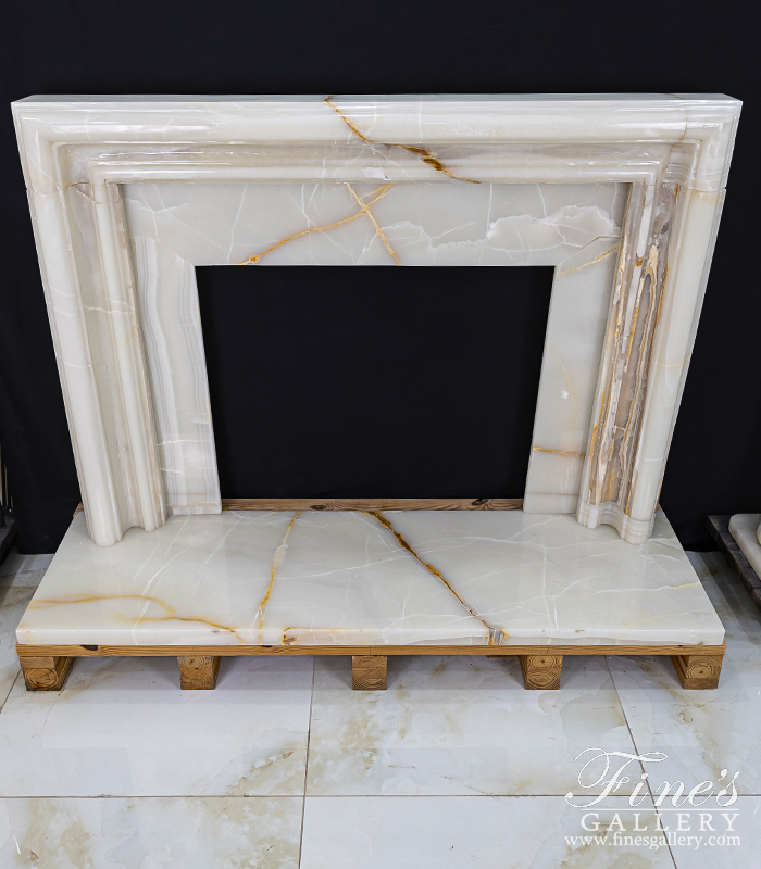 Search Result For Marble Fireplaces  - Onyx Bolection Fireplace Mantel - MFP-1290