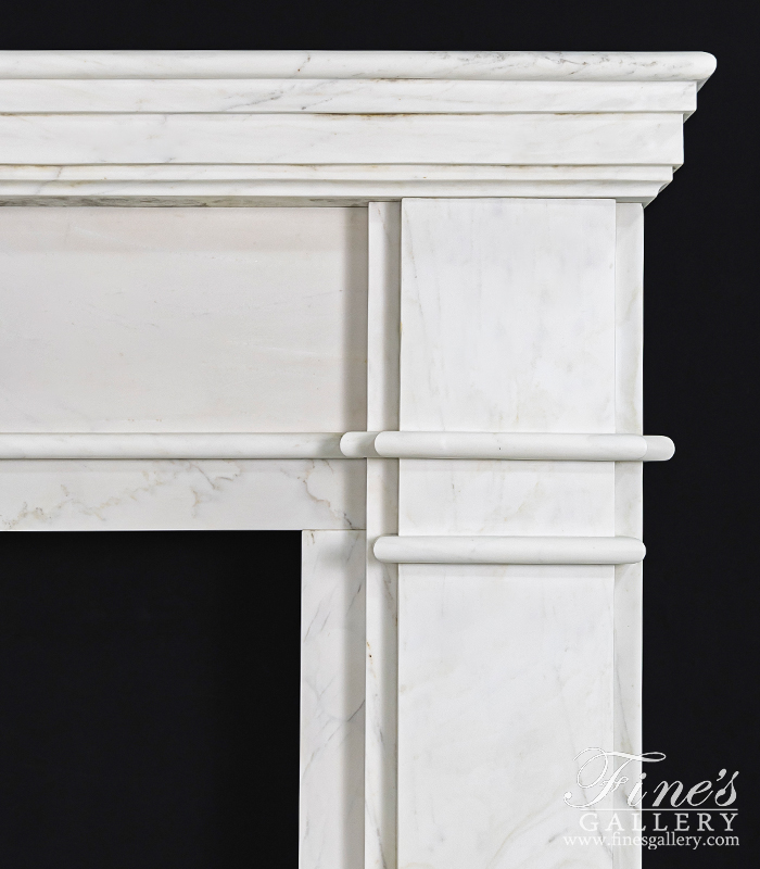 Search Result For Marble Fireplaces  - Contemporary Statuary White Mantel - MFP-1604