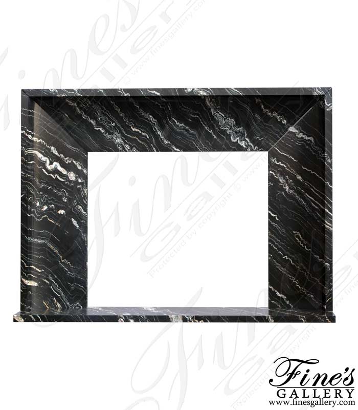 Marble Fireplaces  - Exotic Modern Style Mantel In Tropical Storm Quartzite - MFP-2591