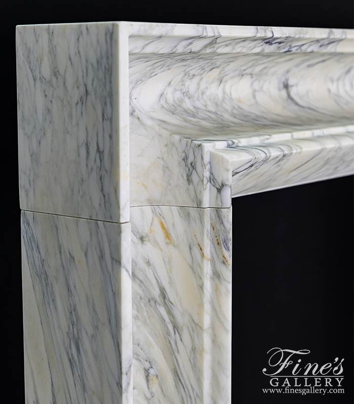 Marble Fireplaces  - Rare Arabascato Corchia Bolection Style Mantel - MFP-2651