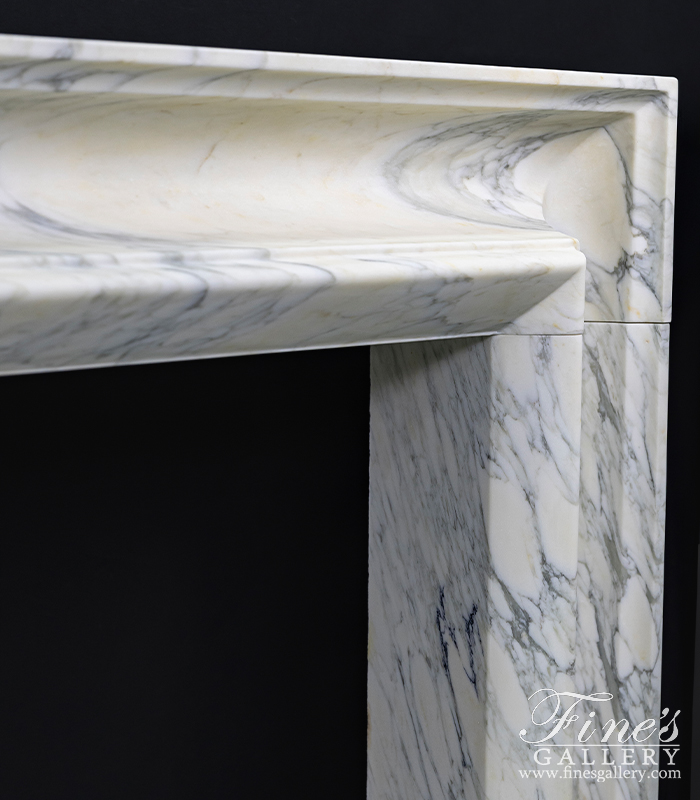 Marble Fireplaces  - Rare Arabascato Corchia Bolection Style Mantel - MFP-2651