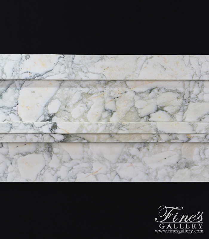 Marble Fireplaces  - Contemporary Mantel In Italian Arabascato Corchia Marble - MFP-2653