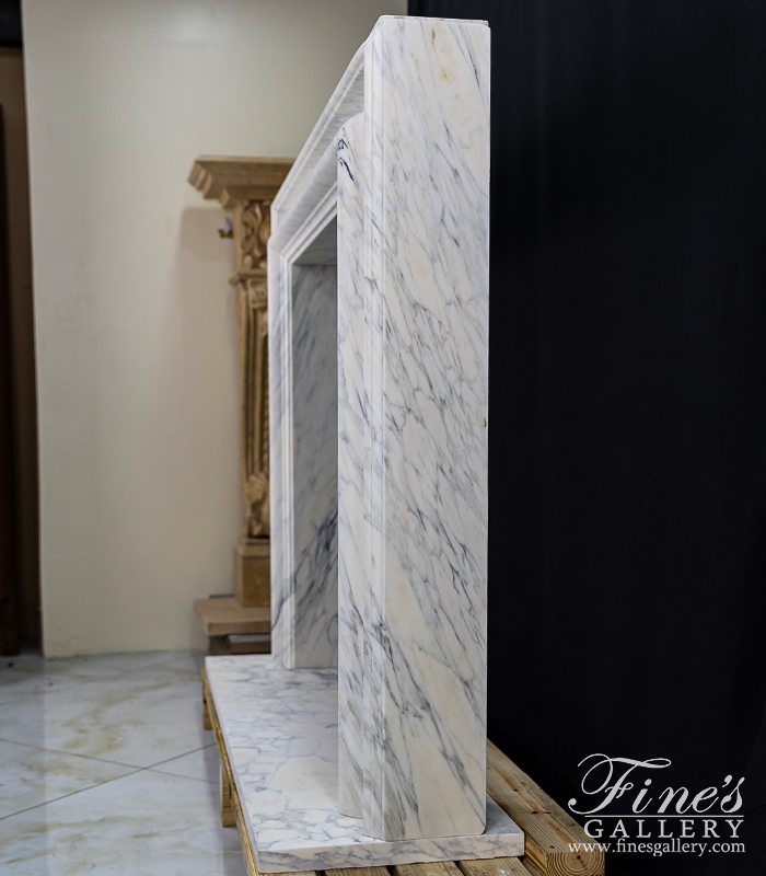 Marble Fireplaces  - Bolection Style Mantel In Arabascato Corchia - MFP-2655