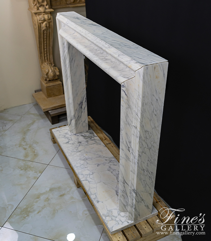 Marble Fireplaces  - Bolection Style Mantel In Arabascato Corchia - MFP-2655