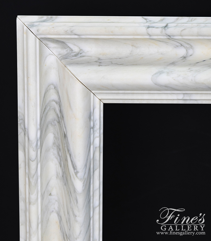 Marble Fireplaces  - Bolection Style Mantel In Arabascato Corchia - MFP-2655