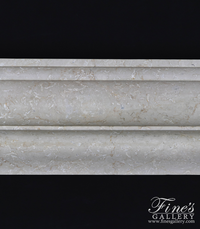 Marble Fireplaces  -  A Lovely Bolection Style Mantel In Italian Botticino Marble - MFP-2661