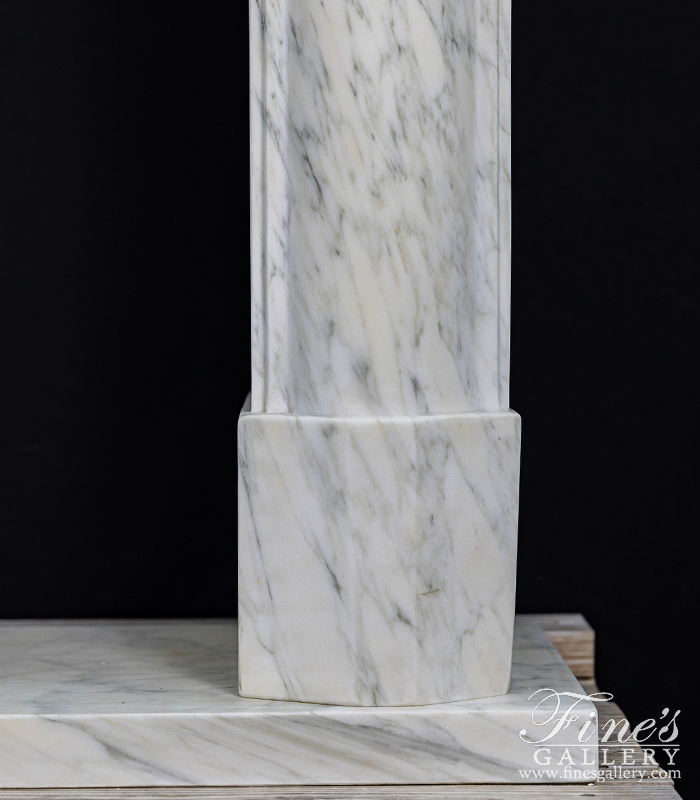 Marble Fireplaces  - Bolection Style Mantel In Italian Arabascato Corchia Marble - MFP-2664