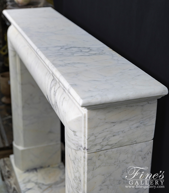 Marble Fireplaces  - Bolection Style Mantel In Italian Arabascato Corchia Marble - MFP-2664