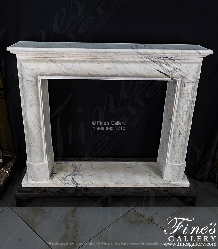 Marble Fireplaces  - Bolection Style Mantel In Italian Arabascato Corchia Marble - MFP-2664