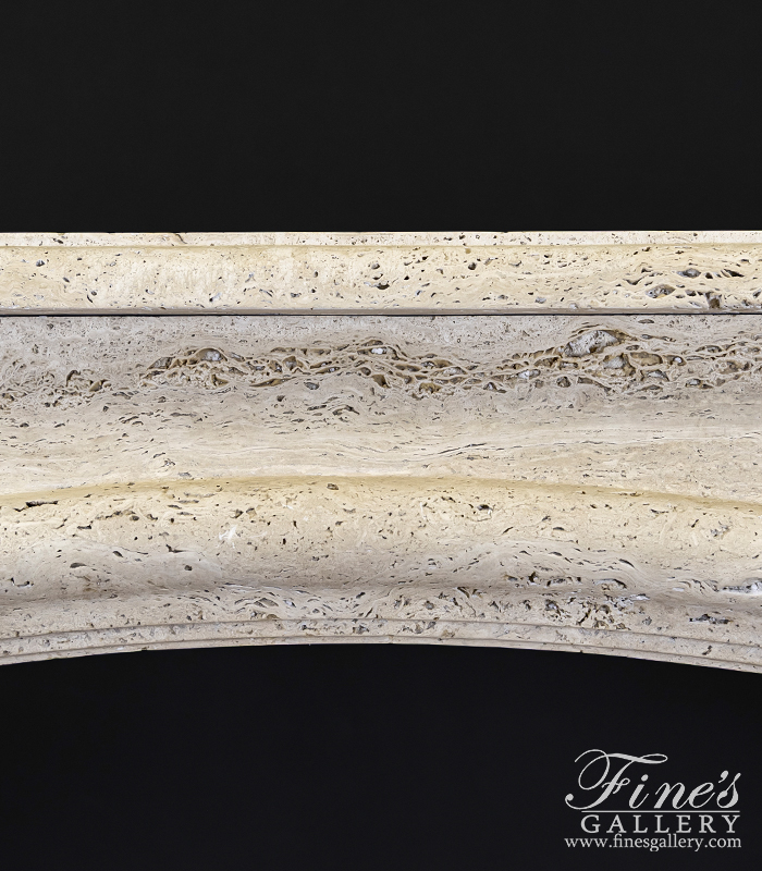 Marble Fireplaces  - Arched Mantel In Italian Travertine - MFP-2668