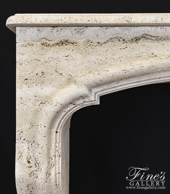 Marble Fireplaces  - Arched Mantel In Italian Travertine - MFP-2668