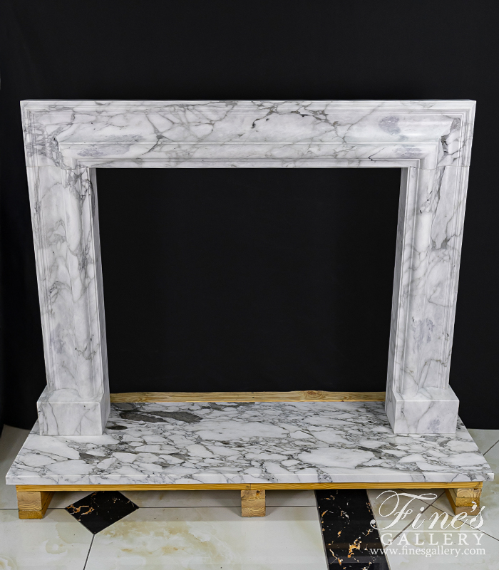 Marble Fireplaces  - A Bolection Style Mantel In Arabascato Marble - MFP-2673