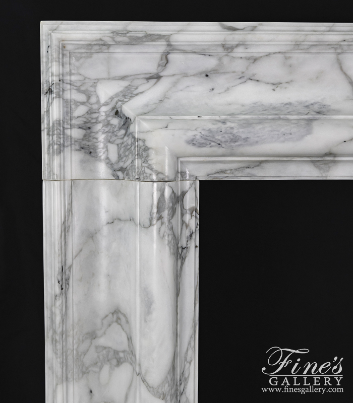 Marble Fireplaces  - A Bolection Style Mantel In Arabascato Marble - MFP-2673