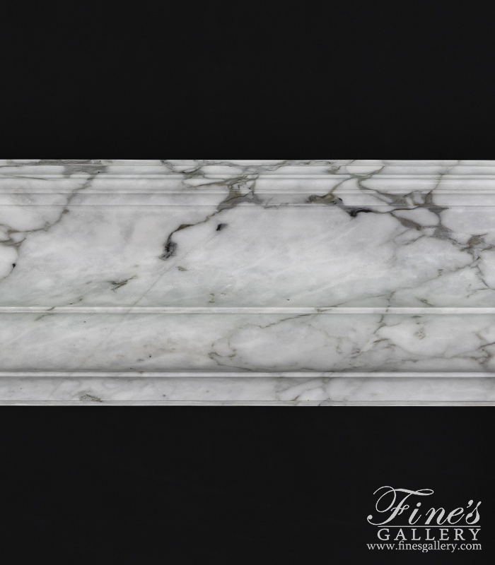 Marble Fireplaces  - A Bolection Style Mantel In Arabascato Marble - MFP-2673