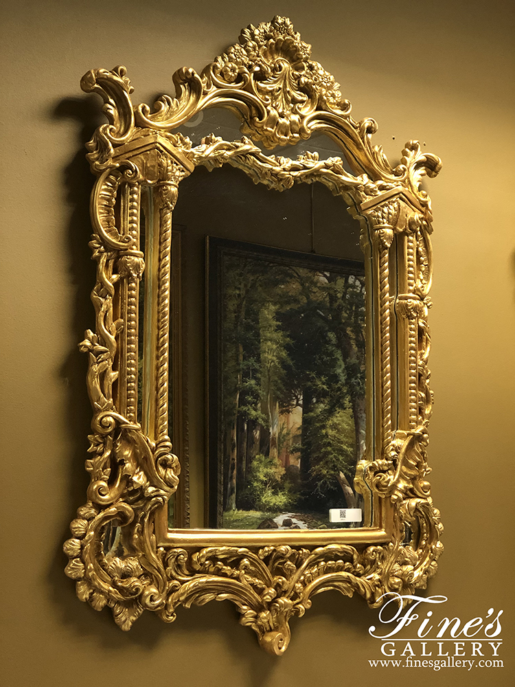 Mirror Mirrors  - French Louis XV Gold Gild Mirror - MIRR-012