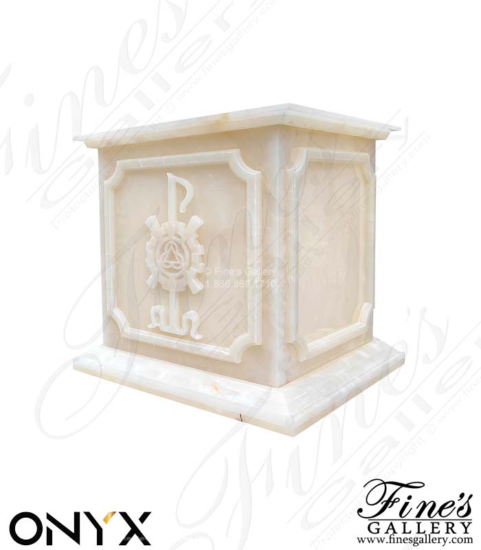 Marble Planters  - Bespoke Translucent Pure White Onyx Planter - MP-547