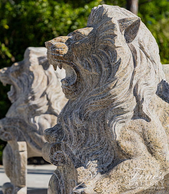 Marble Statues  - A Griffin Pair In Solid Granite - MS-1442