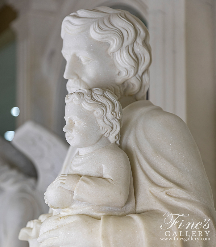 Marble Statues  - 60 Inch Marble St Joseph Statue - MS-1479