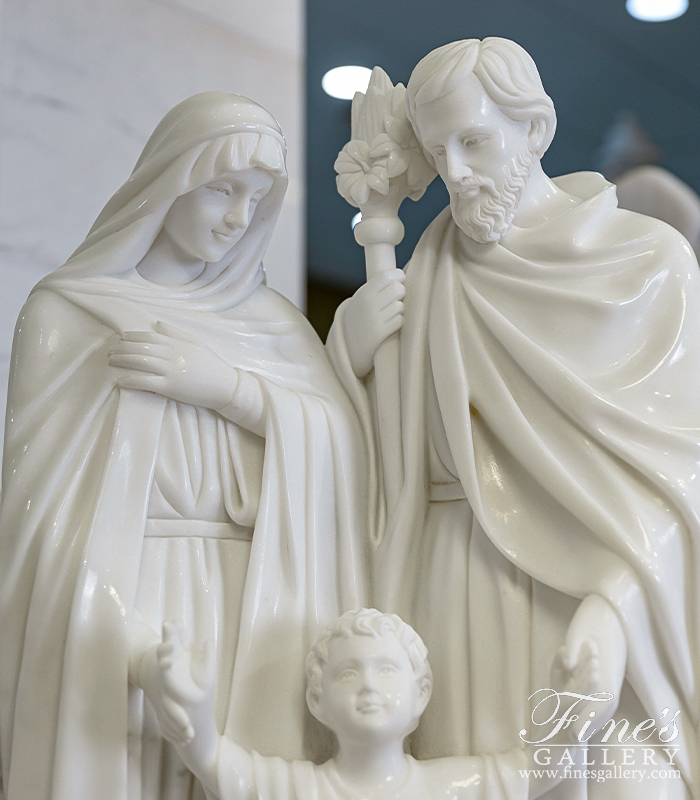 Marble Statues  - 31 Inch Holy Family Marble Statue - MS-1587