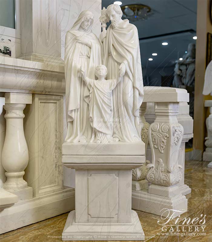 Search Result For Marble Statues  - 31 Inch Holy Family Marble Statue - MS-1587