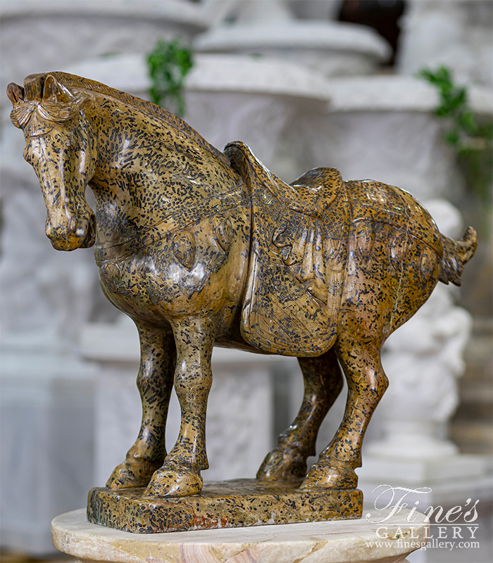 Search Result For Marble Statues  - Hand Carved Jade Horse Statue - MS-318