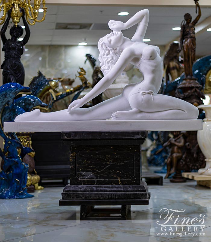 Marble Statues  - Bikini Female Figure In Statuary Marble - MS-368