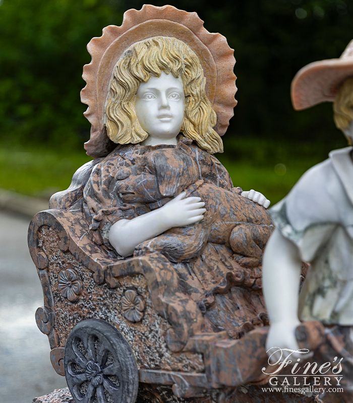 Marble Statues  - Boy And Girl Marble Statue - MS-983