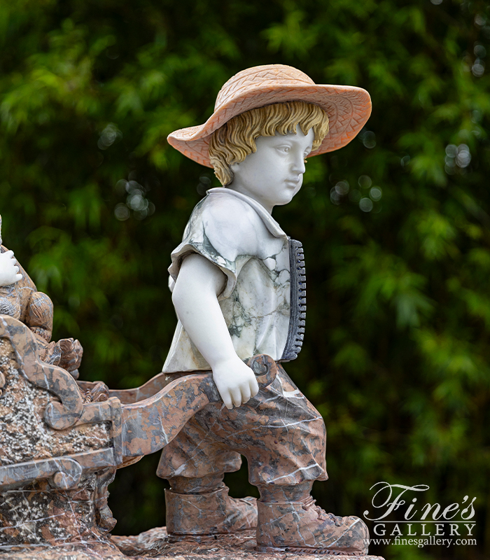 Marble Statues  - Boy And Girl Marble Statue - MS-983