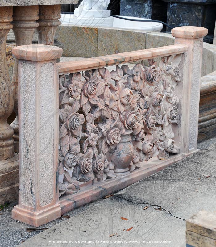 Ornate Floral Marble Baluster