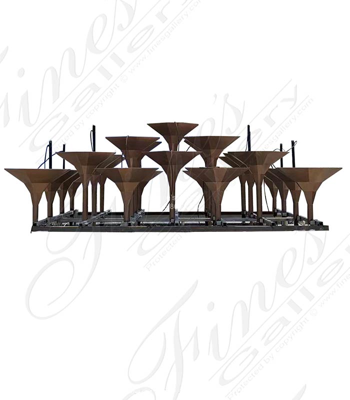 Modern Fountain in Bronze or Stainless Steel