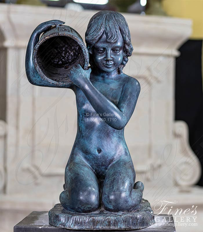 Child w/Bucket Bronze Fountain