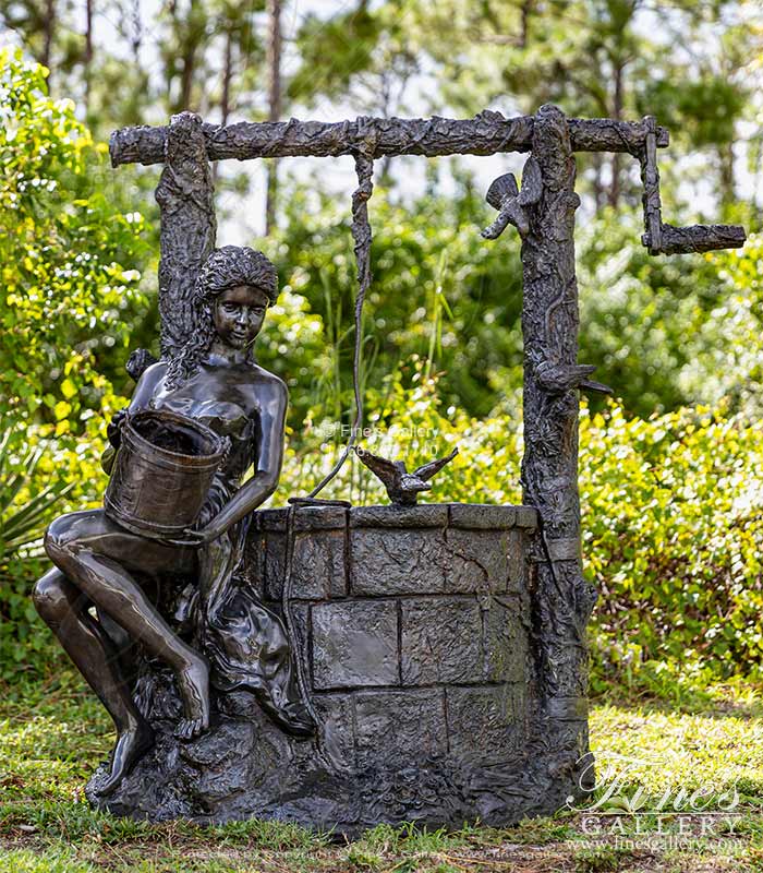 Bronze Girl at the Well Fountain