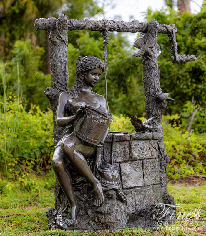 Bronze Girl at the Well Fountain