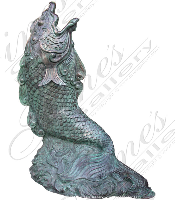 Patina Bronze Fish Fountain