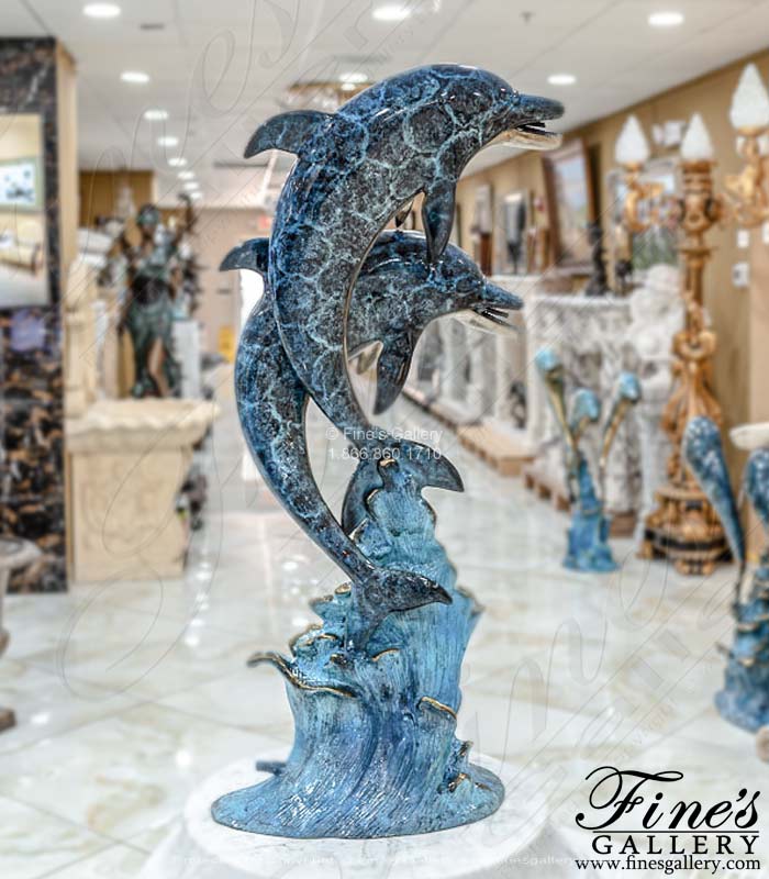 Leaping Dolphins Bronze Fountain