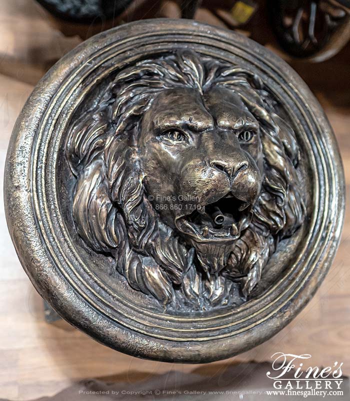 Bronze Lion Wall Fountain