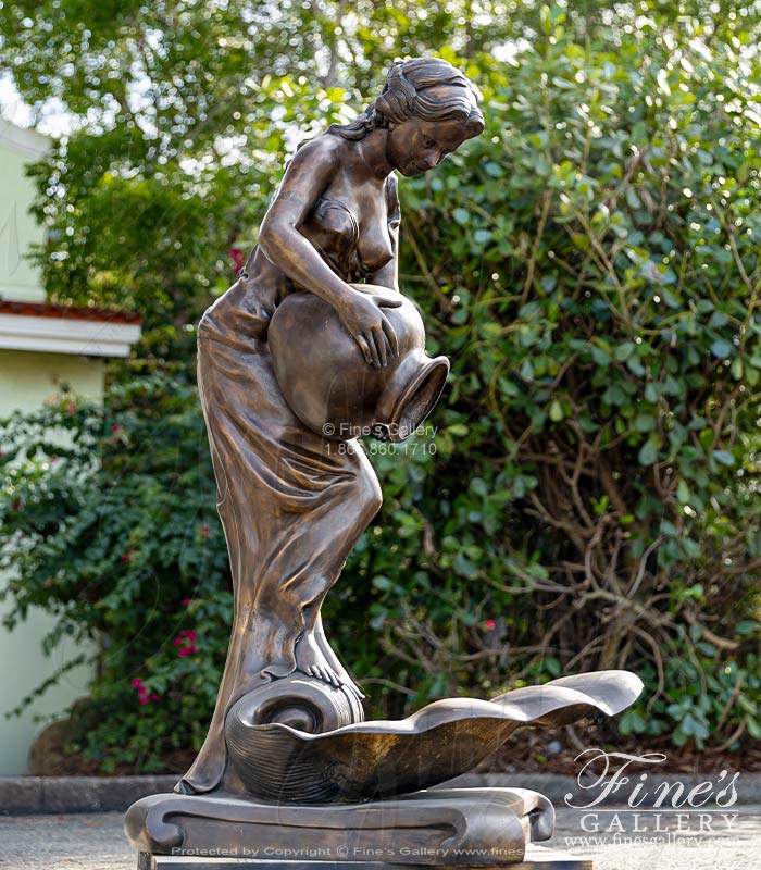 Lady Pouring Water Bronze Fountain