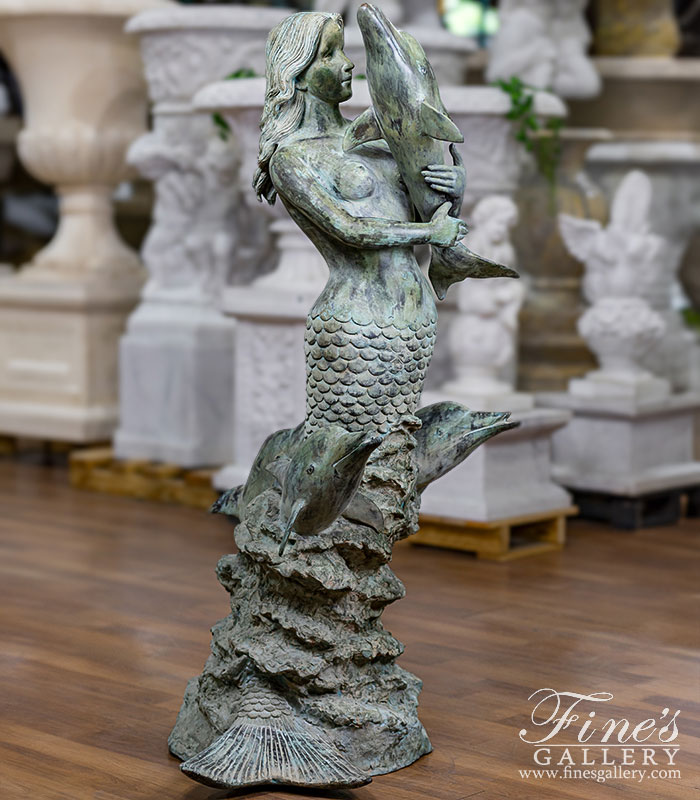 Mermaid and Dolphins Fountain
