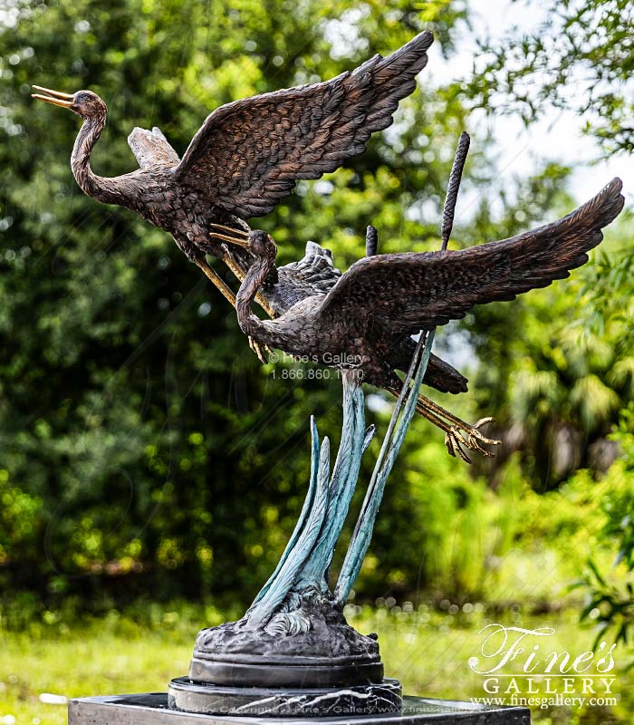 Birds in Flight Bronze Fountain