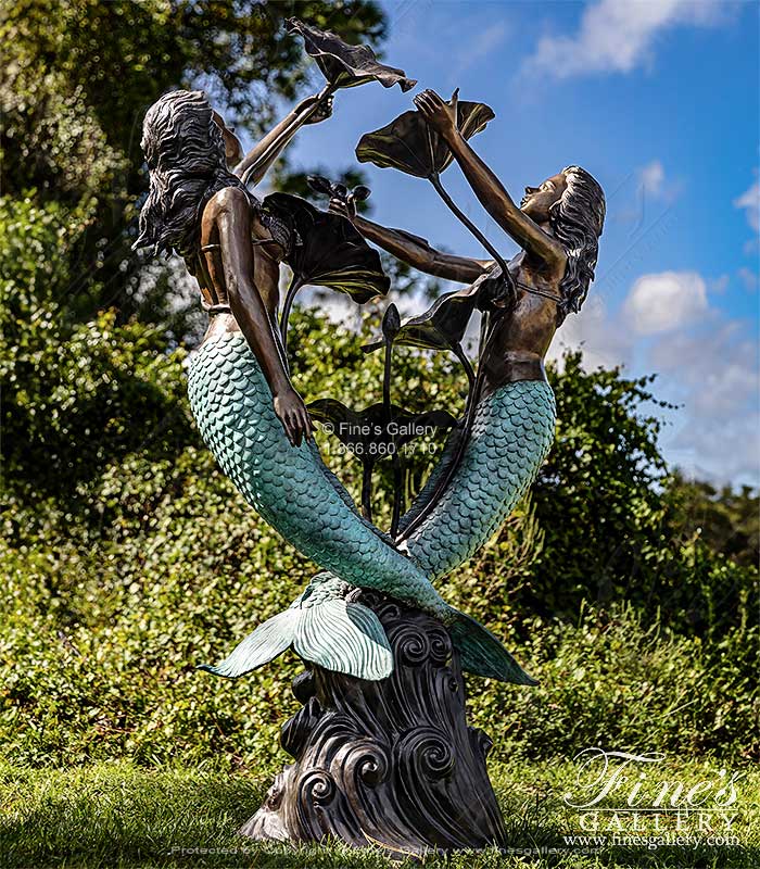 Two Mermaids and Lily Pads Fountain