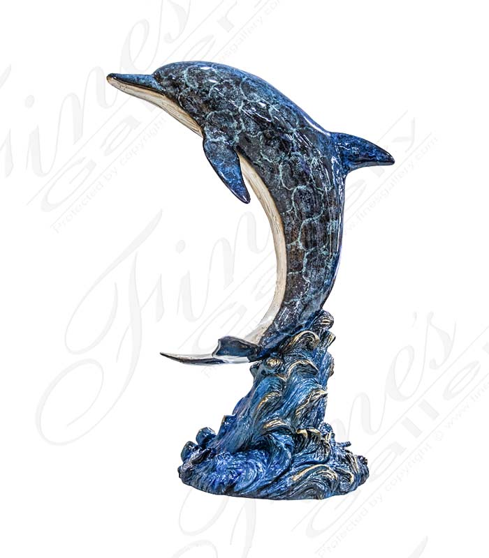 Single Bronze Dolphin Fountain