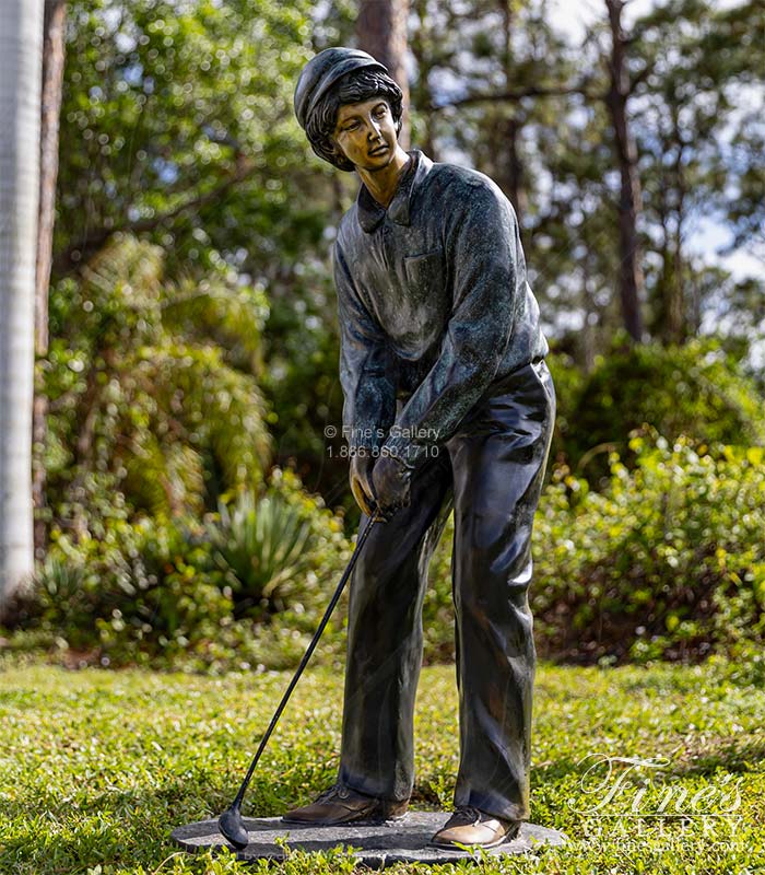 Bronze Golfer Statue