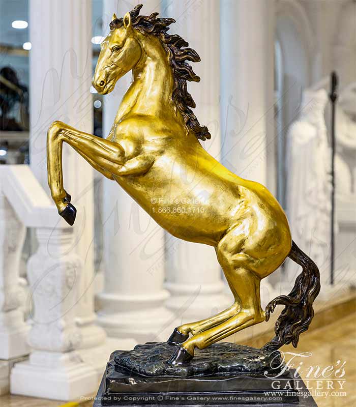 24kt Gold Gilt Bronze Horse