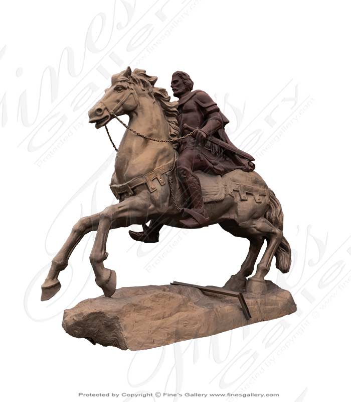 Cast Iron Horse and Rider