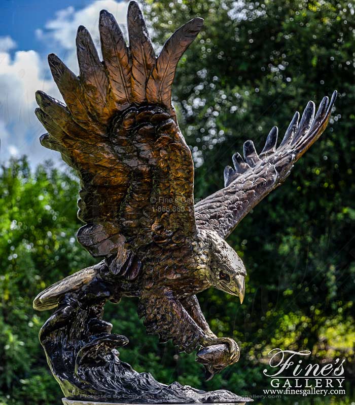 Life Size Bronze Eagle with Brilliant Finish